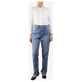 Autre Marque-Blue stone-washed slit jeans - size UK 8-Blue