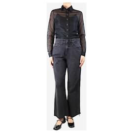 Autre Marque-Black mix-rise relaxed-fit jeans - size UK 10-Black