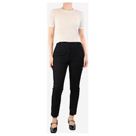 Joseph-Black gabardine stretch trousers - size UK 10-Black