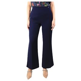 Carolina Herrera Pantalon de costume bleu marine - taille UK 8 Bleu