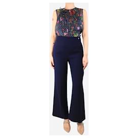 Carolina Herrera-Navy blue suit trousers - size UK 8-Blue