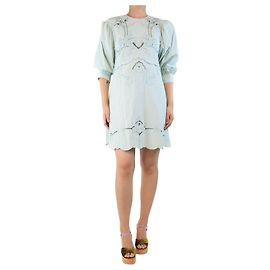 See by Chloé Vestido mini bordado verde menta - talla UK 10 Verde