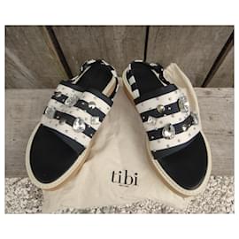 Tibi-Sandals-Black,White