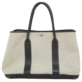 Hermès-Hermes Tote Bag Garden PM Toile H Black-Black