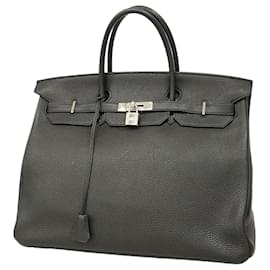 Hermès-Sac à main Hermes Birkin 40 en cuir Togo noir-Noir