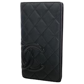 Chanel-Chanel Long Wallet Cambon in Black Lambskin-Black