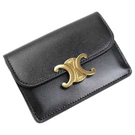 Céline-CELINE Triomphe Card Case-Black