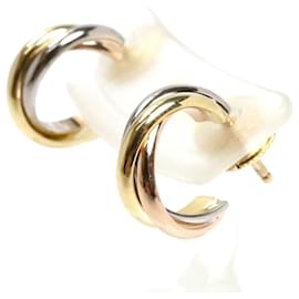 Cartier-Cartier 18K Gold Trinity Stud Earrings-Pink,White,Yellow