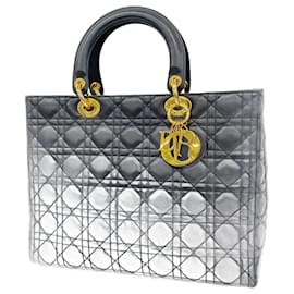 Christian Dior-Christian Dior Cannage Lady Handbag-Black