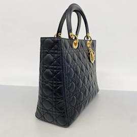 Christian Dior-Christian Dior Cannage Lady Handbag-Black