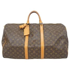 Louis Vuitton-Louis Vuitton Boston Bag Monogram Keepall 55-Brown