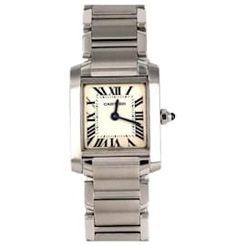 Cartier-Cartier Tank Francaise SM W51008Q3 Stainless Steel Wristwatch-Other