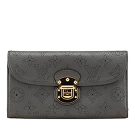 Louis Vuitton-Louis Vuitton Monogram Mahina Portefeuille Amelia Long Wallet-Chocolate,Monogram