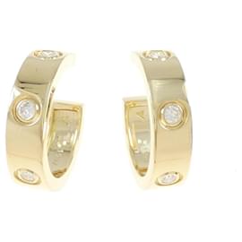 Cartier-Cartier Love Earrings Full Diamond-Golden