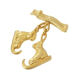 Hermès-Hermes Gold Brooch-Golden