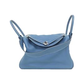 Hermès-Sac à main Hermes Lindy 34cm-Bleu
