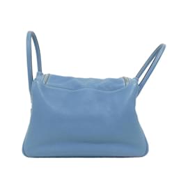 Hermès-Sac à main Hermes Lindy 34cm-Bleu