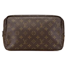 Louis Vuitton-Louis Vuitton Brown Monogram Trousse Toilette 28-Brown