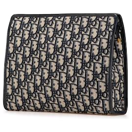 Dior-Dior Blue Oblique Canvas 30 Montaigne Pouch-Blue