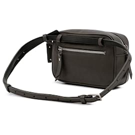 Saint Laurent-Saint Laurent Brown Lambskin Monogram Lou Belt Bag-Brown,Dark brown