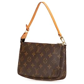 Louis Vuitton-Louis Vuitton Brown Monogram Pochette Accessoires-Brown