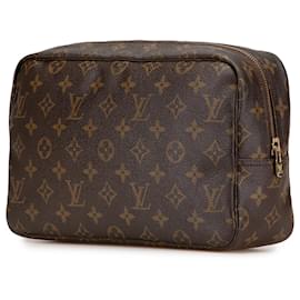 Louis Vuitton-Louis Vuitton Brown Monogram Trousse Toilette 28-Brown