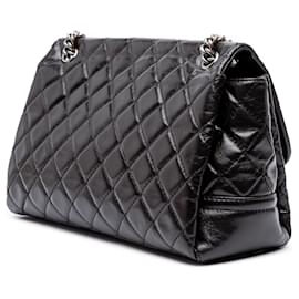 Chanel-Chanel Black Medium Quilted Glazed Calfskin Lady Pearly Flap-Black