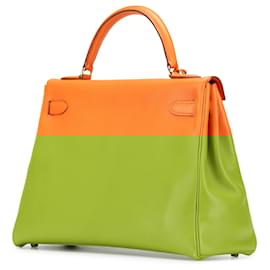 Hermès-Hermès Orange Gulliver Kelly Retourne 32-Orange