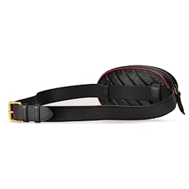 Gucci-Gucci Black GG Marmont Leather Matelasse Torchon Belt Bag-Black
