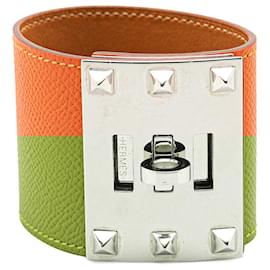 Hermès-Bracelet pour chien Hermès Orange Epsom Kelly Extreme-Orange