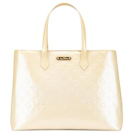 Louis Vuitton-Louis Vuitton White Monogram Vernis Wilshire MM-White