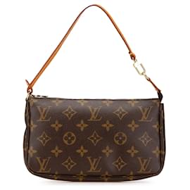 Louis Vuitton-Louis Vuitton Brown Monogram Pochette Accessoires-Brown