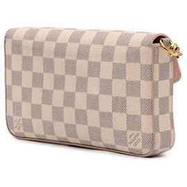 Louis Vuitton-Louis Vuitton White Damier Azur Pochette Felicie-White,Blue