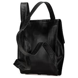 Chanel-Chanel Black CC Lambskin Backpack-Black