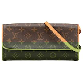 Louis Vuitton-Louis Vuitton Brown Monogram Pochette Twin GM-Brown