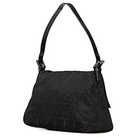 Fendi-Fendi Black Zucca Canvas Mamma Forever-Black