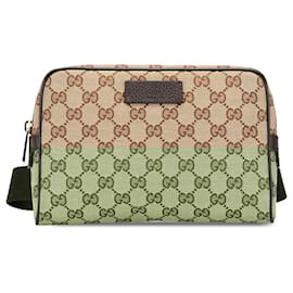 Gucci-Gucci Brown GG Canvas Belt Bag-Brown