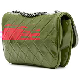 Chanel-Chanel Red Aged Calfskin CC Chain Frame Flap-Red