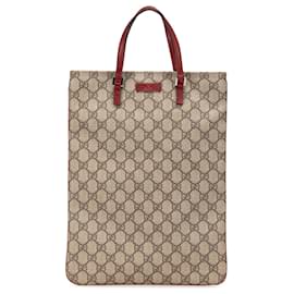 Gucci-Gucci Brown GG Supreme Tote-Brown,Beige
