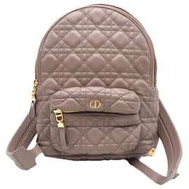 Dior-Dior Brown Small Lambskin Cannage Backpack-Brown,Flesh