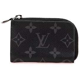 Louis Vuitton-Louis Vuitton Black Monogram Eclipse Coin Pouch-Black