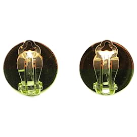 Hermès-Hermès Gold Caleche Horse Clip On Earrings-Golden
