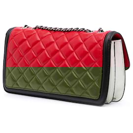 Chanel-Chanel Red Medium Bicolor Quilted Lambskin Graphic Flap-Red