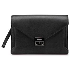 Burberry-Burberry Black Leather Clutch-Black
