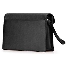 Burberry-Burberry Black Leather Clutch-Black