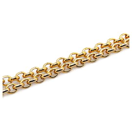 Chanel-Chanel Gold Gold Plated CC Round Pendant Necklace-Golden