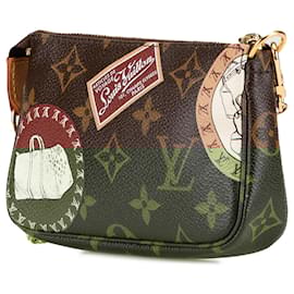 Louis Vuitton-Louis Vuitton Brown Monogram Patch Mini Pochette Accessoires-Brown