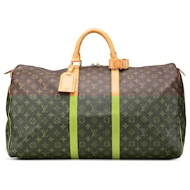 Louis Vuitton-Louis Vuitton Brown Monogram Keepall 55-Brown