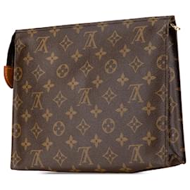 Louis Vuitton-Louis Vuitton Brown Monogram Toiletry Pouch 26-Brown