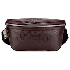 Gucci-Gucci Red GG Imprime Belt Bag-Red,Dark red